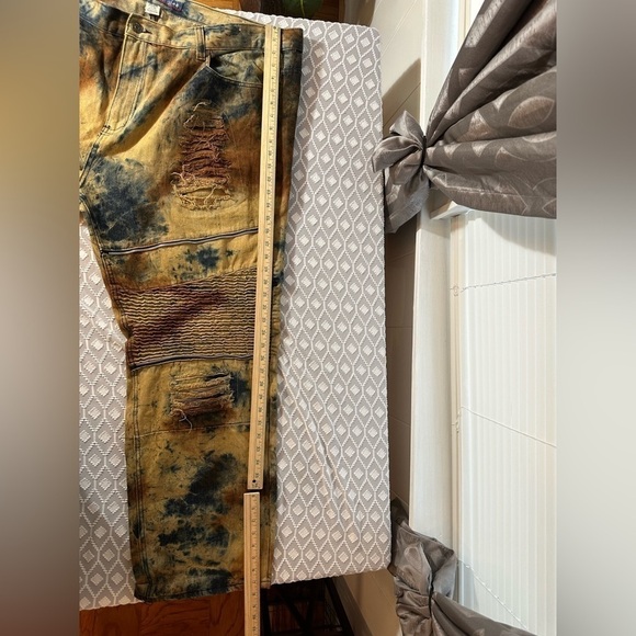 1738 Dynasty Men’s Tie Dyed Distressed Jeans Size 48 - Picture 8 of 13